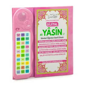 Eğitici Sesli Kısa Sûreler ve Dualar Cihazı Pembe + Öğretici Kitap Seti 